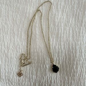Kendra Scott Gold Necklace with Black Pendant